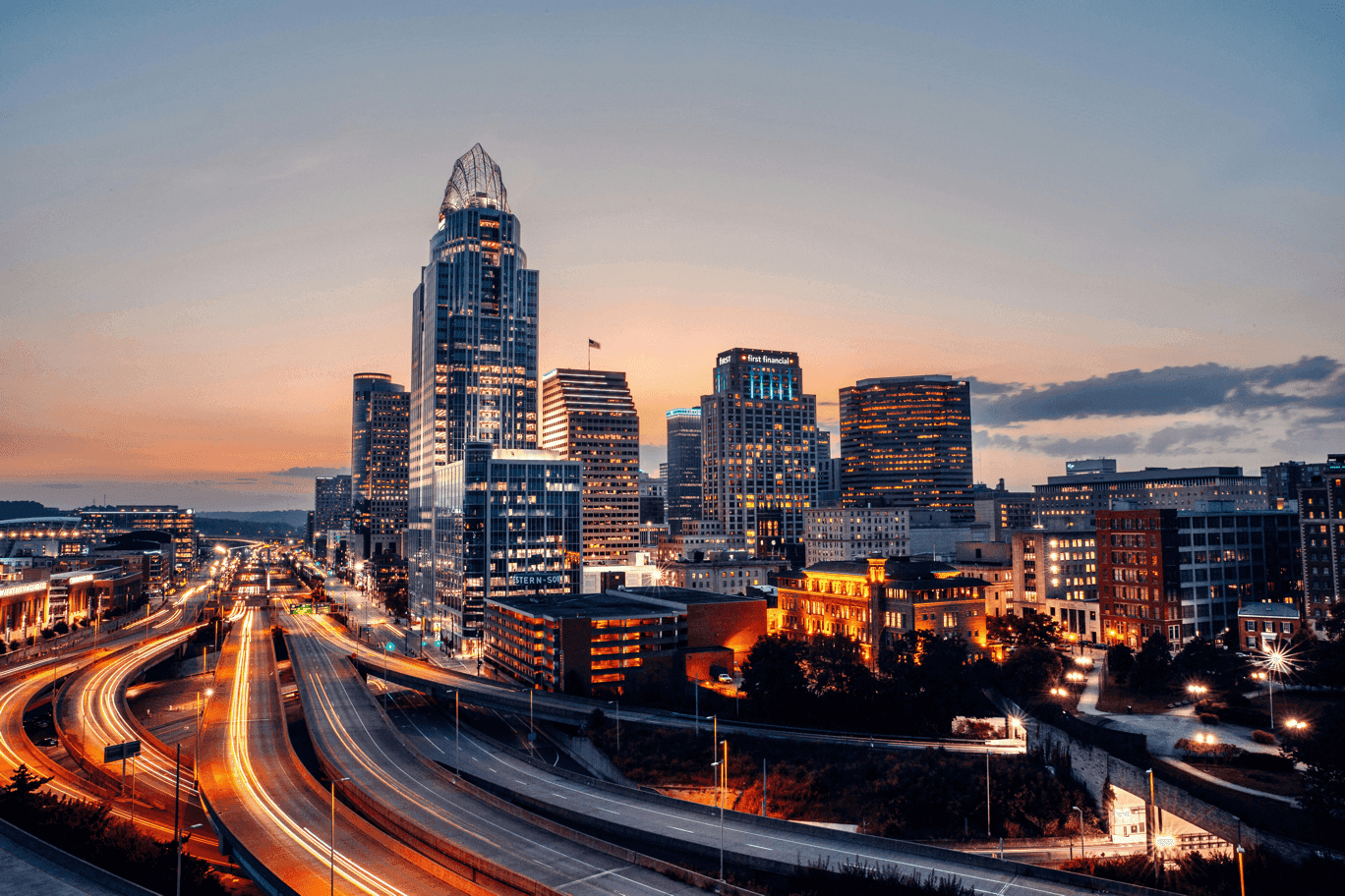Ohio city skyline representing growth of remote online notarization under House Bill 315 in 2025